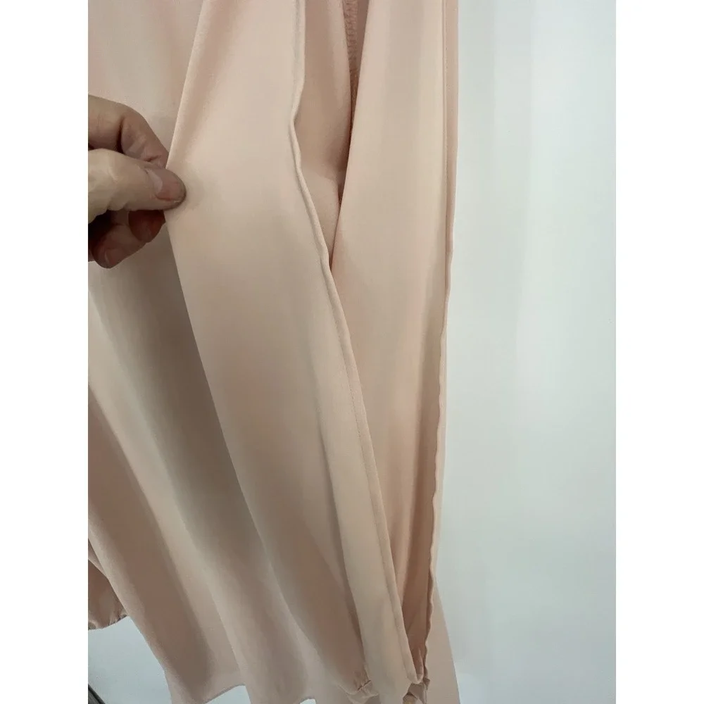 NWT Worthington Womens Dress PXL Shift Rose Smoke Open‎ Sleeves Lined